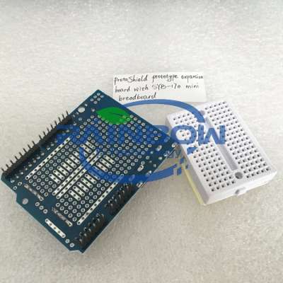 ProtoShield prototype expansion board with SYB-170 mini Breadboard