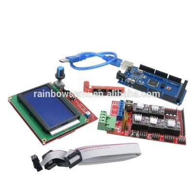 3D Printer kit 1pcs Mega 2560 R3 + 1pcs RAMPS 1.4 Controller+ 5pcs DRV8825 Stepper Motor Drive + 1pcs LCD 12864 controller